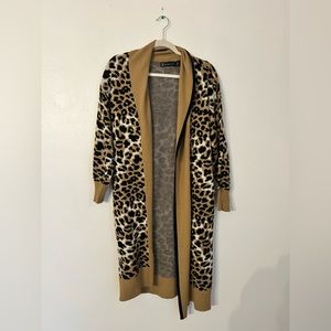 Long leopard coat
